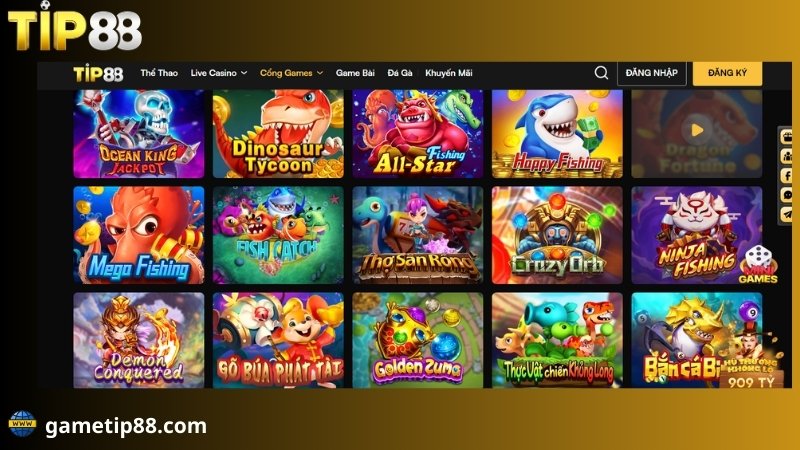 Các tựa game bắn cá tip88 đẳng cấp