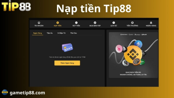 hướng dẫn nạp tiền tip88