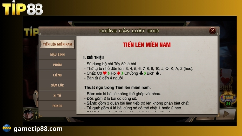 Kinh nghiệm chơi game bài Tip88