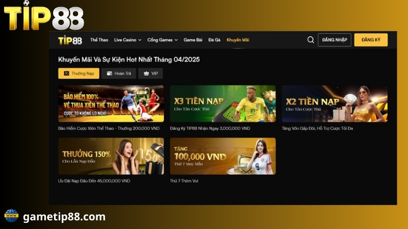 lưu ý về khuyến mãi tip88