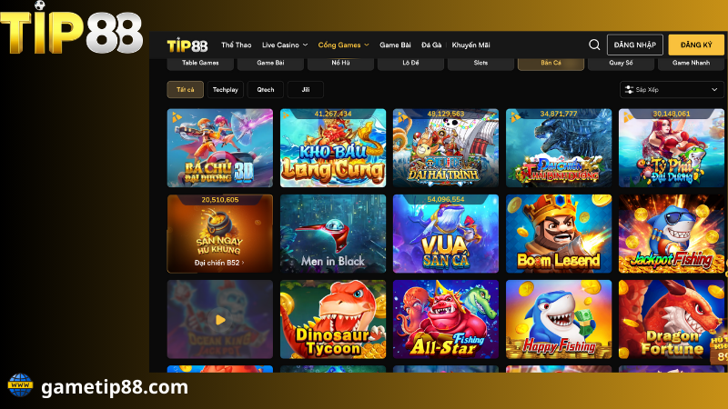 sảnh game bắn cá Tip88 siêu cuốn hút